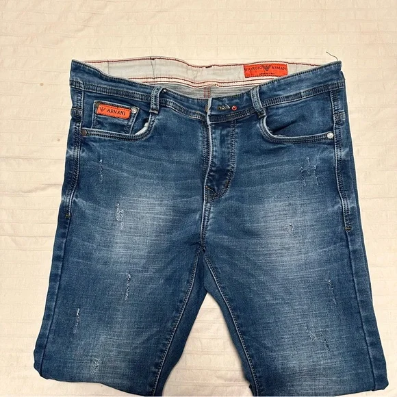 Armani jeans Blue Straight Jeans - Picture 1 of 9